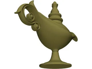 Magic Lamp Genie 3D Model preview