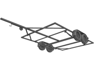 Trailer Flat 3D Model preview