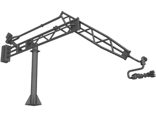 Marine Loading Arm 3D Model preview