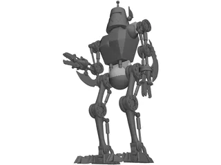 Grass Cutting Robot 3D Model preview