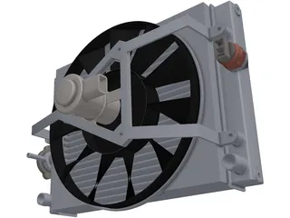 Radiator Yamaha XJ6 Valeo Custom 3D Model preview