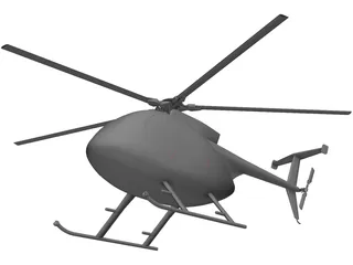 MD-500E 3D Model preview