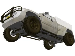 Dodge RAM Military Truck 3D Model preview