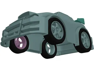 Cartoon Car 3D Model preview