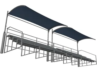 Bleacher 3D Model preview