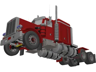 Peterbilt 353 Western Live 3D Model preview