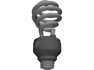 Energy Saving Lamp 3D Model preview