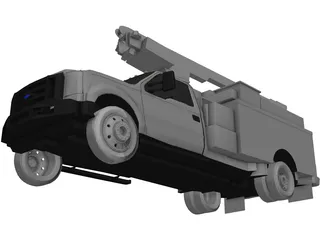 Ford F-450 Ultility Truck 3D Model preview