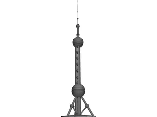 Oriental Pearl Tower Shanghai 3D Model preview