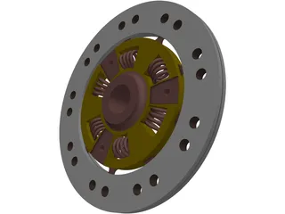 Mechanical Clutch Friction Plate 3D Model preview