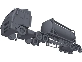 Iveco Tanker Truck 3D Model preview