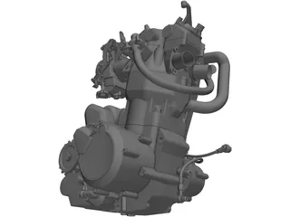 KTM 640 LC4 Engine 3D Model preview