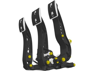 Tilton 900-series Racing Pedal Box 3D Model preview