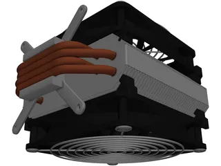 CPU Heatsink 3D Model preview