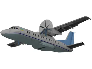 Antonov An-140 3D Model preview