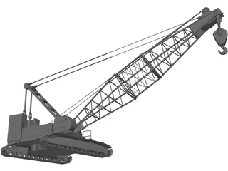 Crawler Crane 3D Model preview