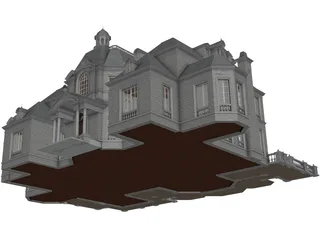 Neo-Classical Mansion 3D Model preview