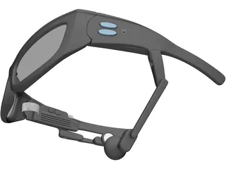 Oakley 3D Cyber Glasses 3D Model preview