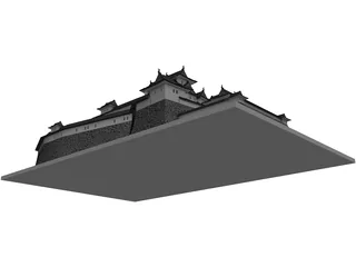 Japanese Castle 3D Model preview