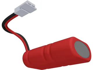 Micro-T NiMH Battery 3D Model preview