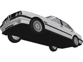 BMW E30 320i 4-door 3D Model preview