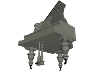 Grand Piano 3D Model preview