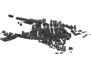 Boston Downtown 3D Model preview