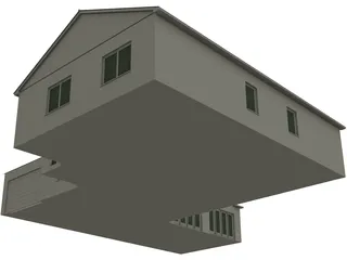 Modern Bungalow 3D Model preview