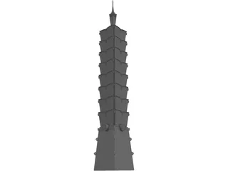 Taipei Tower 3D Model preview