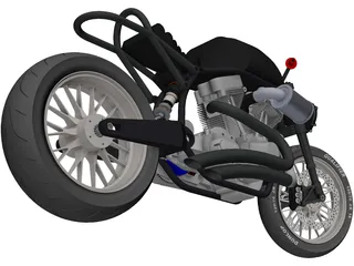 Custom Motorcycle 3D Model preview