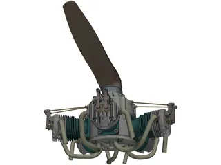 HAHN Sternmotor 3D Model preview