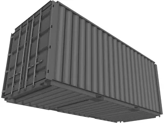 Shipping Container ISO 20ft 3D Model preview