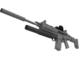 ACR SV with Granade Launcher 3D Model preview