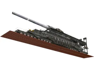 Dora Rail Gun 810mm 3D Model preview