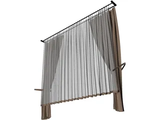 Curtain 3D Model preview