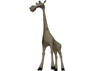Zebra Cartoon 3D Model preview