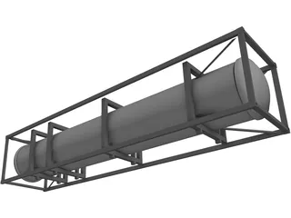 LNG/Cryo Container ISO 40ft 3D Model preview