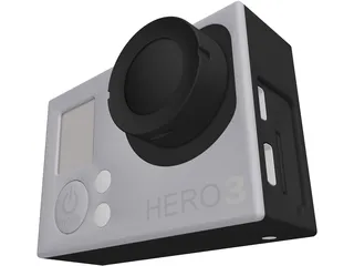 GoPro Hero 3 3D Model preview