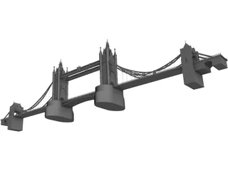 Tower Bridge London 3D Model preview