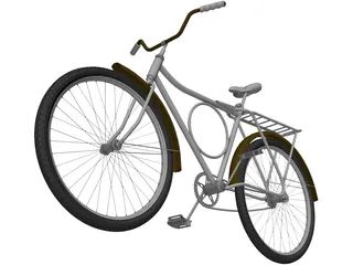 City Bicycle 3D Model preview