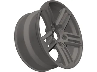 VW Scirocco Wheel Talladega 17 inch 3D Model preview