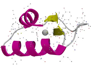 Protein Molecule 3D Model preview