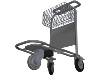 Airport Trolley 3D Model preview