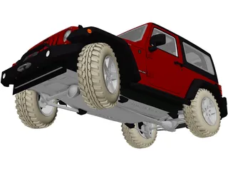 Jeep Wrangler Rubicon Series III (2012) 3D Model preview
