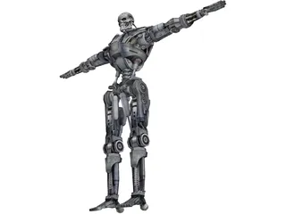 T-600 Terminator Robot 3D Model preview