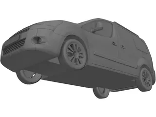 Citroen Berlingo Multispace (2011) 3D Model preview