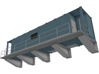 Oil Rig Dog House 3D Model preview