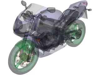Kawasaki ZX9R 3D Model preview