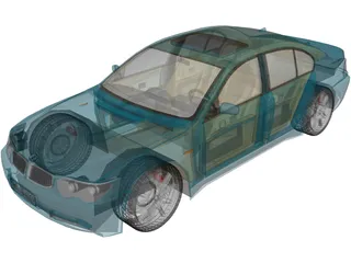 BMW 7-series 3D Model preview