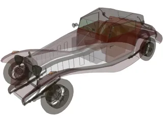 Delage D.8 SS (1931) 3D Model preview